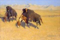 Indios simulando búfalos